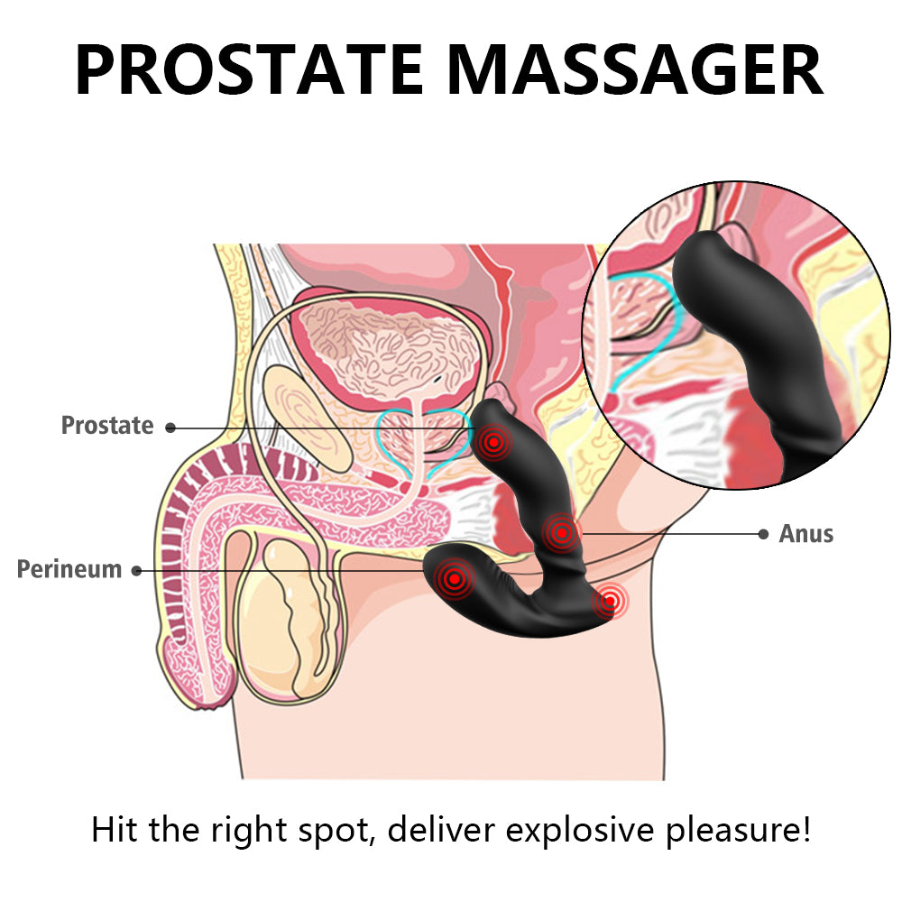 YoYoLemon Prostate Massager Anal Adult Sex Toys for Men, Black